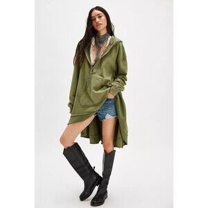 Free People North Sweatshirt Hoodie Tunic Top Oversized Slouchy Cotton M 283700